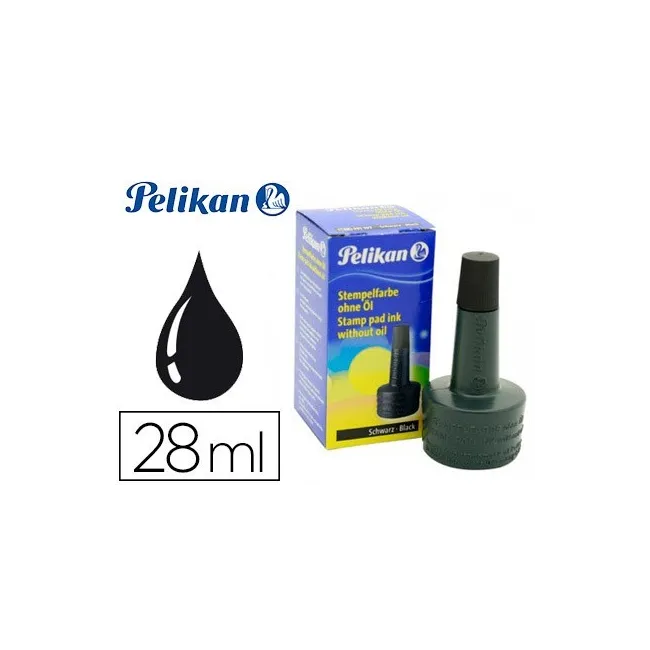 TINTA TAMPON PELIKAN NEGRO FRASCO DE 28 ML