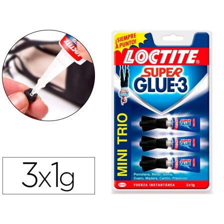 PEGAMENTO LOCTITE SUPER GLUE -3 1G BLISTES MINI TRIO