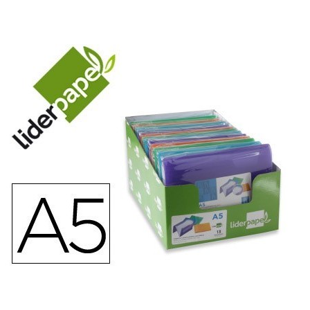 CARPETA LIDERPAPEL CLASIFICADORA FUELLE DIN A5 POLIPROPILENO 13 DEP...