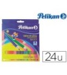LAPICES DE COLORES PELIKAN HEXAGONALES 24 COLORES CAJA DE CARTON