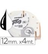 CINTA DYMO PAPEL 12MMX4MT -NEGRO/BLANCO PARA LETRATAG