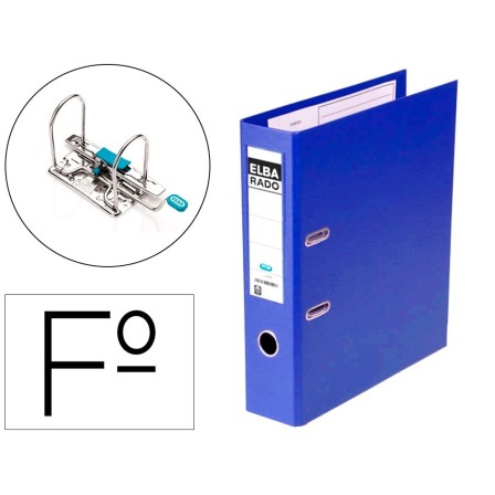 ARCHIVADOR DE PALANCA ELBA CHIC CARTON FORRADO PVC CON RADO FOLIO L...