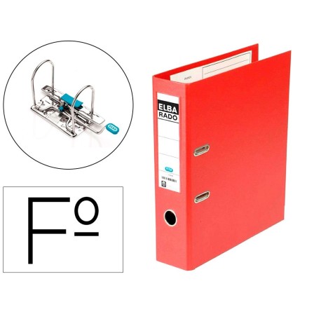 ARCHIVADOR DE PALANCA ELBA CHIC CARTON FORRADO PVC CON RADO FOLIO L...