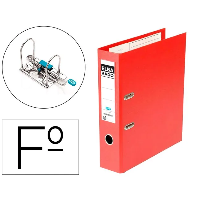 ARCHIVADOR DE PALANCA ELBA CHIC CARTON FORRADO PVC CON RADO FOLIO L...