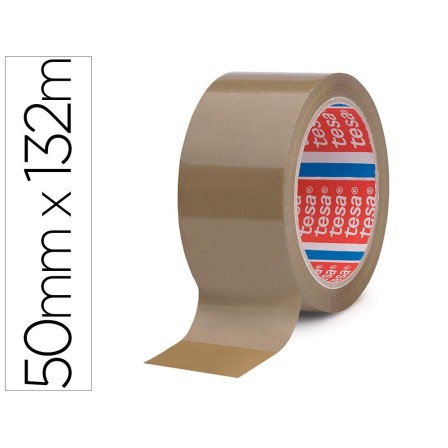 CINTA ADHESIVA TESA MARRON 132 MT X 50 MM -PARA EMBALAJE