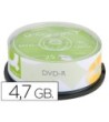 DVD-R Q-CONNECT CON SUPERFICIE100% IMPRIMIBLE PARA INKJET CAPACIDAD...