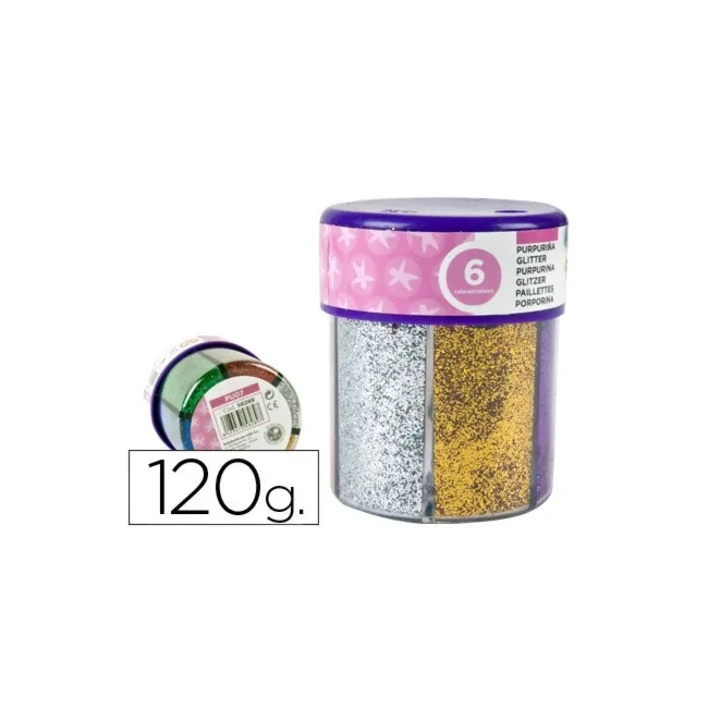 PURPURINA LIDERPAPEL FANTASIA COLORES METALICOS 6 COLORES SURTIDOS ...