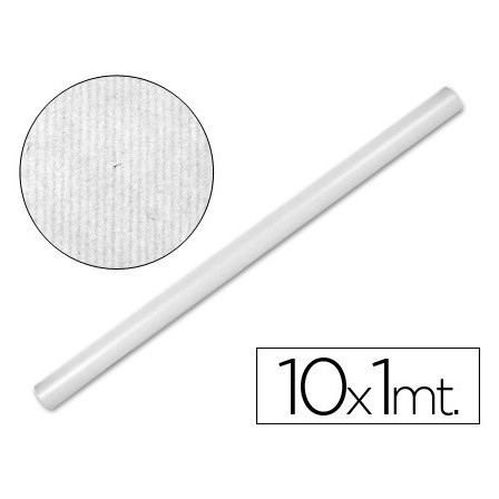 PAPEL KRAFT LIDERPAPEL BLANCO -ROLLO 10X1 MT