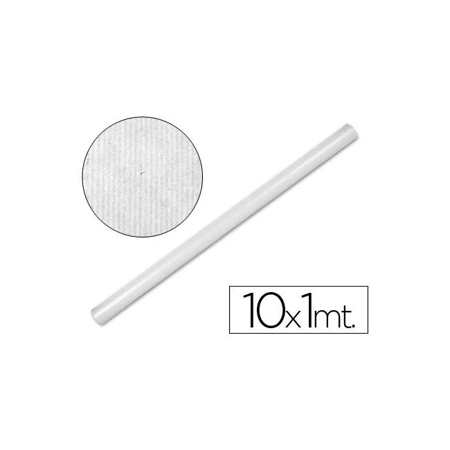 PAPEL KRAFT LIDERPAPEL BLANCO -ROLLO 10X1 MT