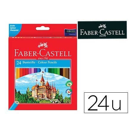 LAPICES DE COLORES FABER-CASTELL C/ 24 COLORES HEXAGONAL MADERA REF...