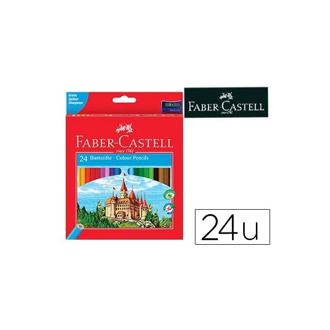 LAPICES DE COLORES FABER-CASTELL C/ 24 COLORES HEXAGONAL MADERA REF...