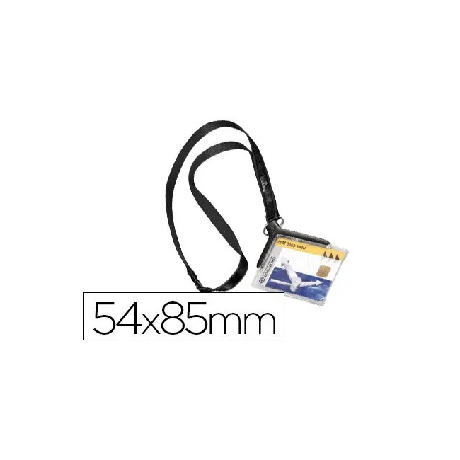 IDENTIFICADOR CON CORDON PLANO DURABLE ACRILICO DIAGONAL 54X85MM