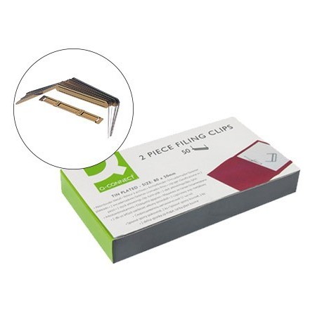 ENCUADERNADOR FASTENER Q-CONNECT DORADO CAJA DE 50