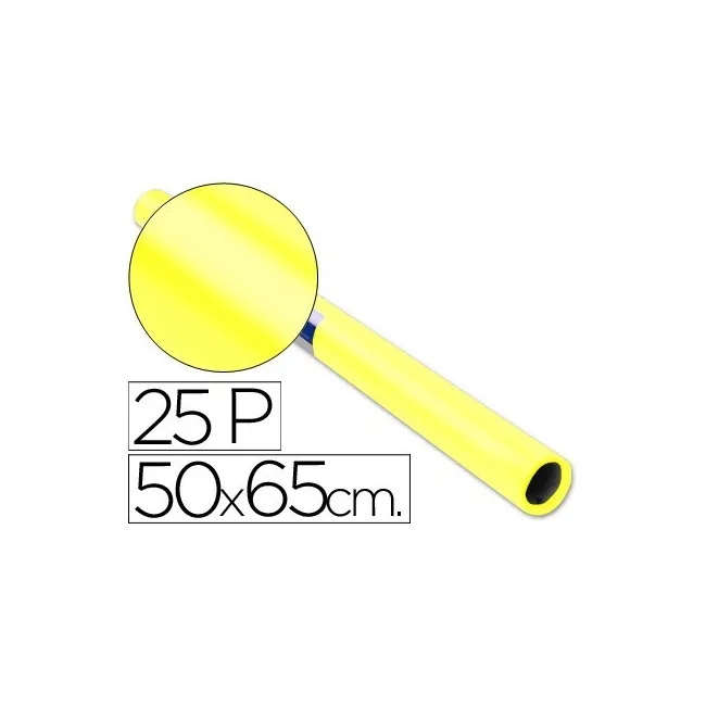 PAPEL CHAROL ROLLO AMARILLO -25 HOJAS DE 50X65 CM