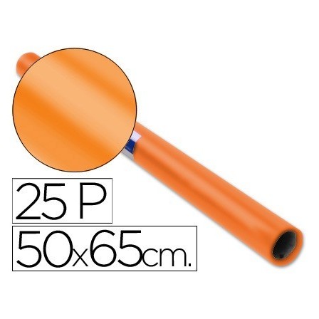 PAPEL CHAROL ROLLO NARANJA -25 HOJAS DE 50X65 CM