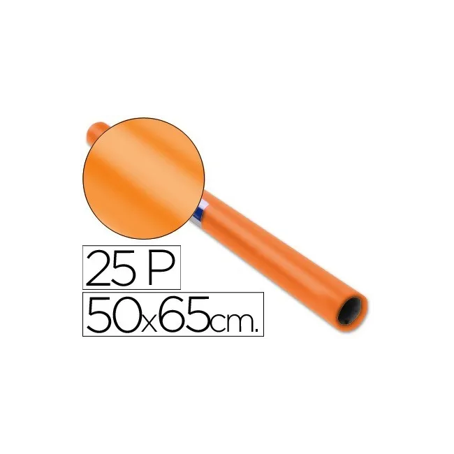 PAPEL CHAROL ROLLO NARANJA -25 HOJAS DE 50X65 CM