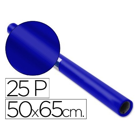 PAPEL CHAROL ROLLO AZUL -25 HOJAS DE 50X65 CM