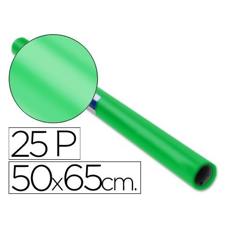 PAPEL CHAROL ROLLO VERDE -25 HOJAS DE 50X65 CM