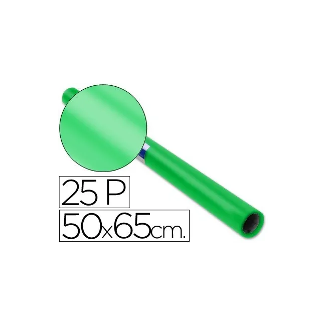 PAPEL CHAROL ROLLO VERDE -25 HOJAS DE 50X65 CM