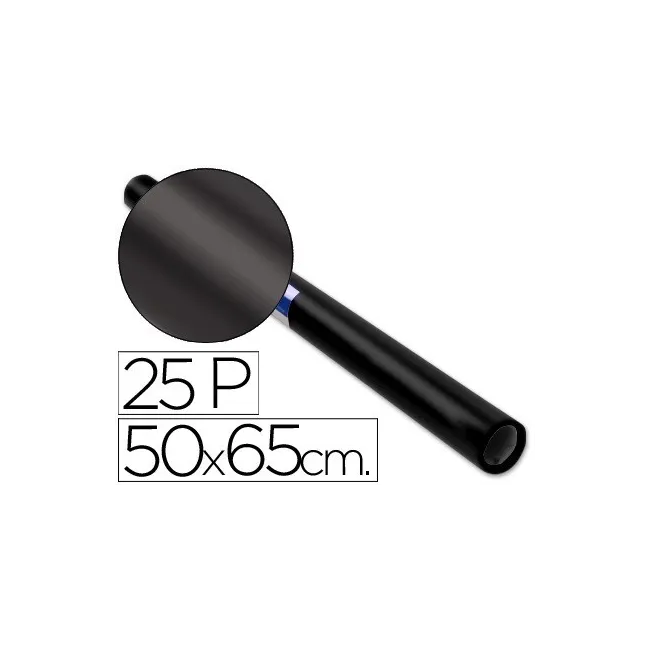 PAPEL CHAROL ROLLO NEGRO -25 HOJAS DE 50X65 CM