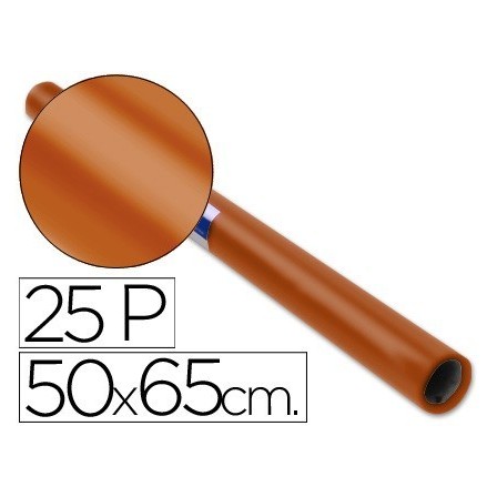 PAPEL CHAROL ROLLO MARRON -25 HOJAS DE 50X65 CM