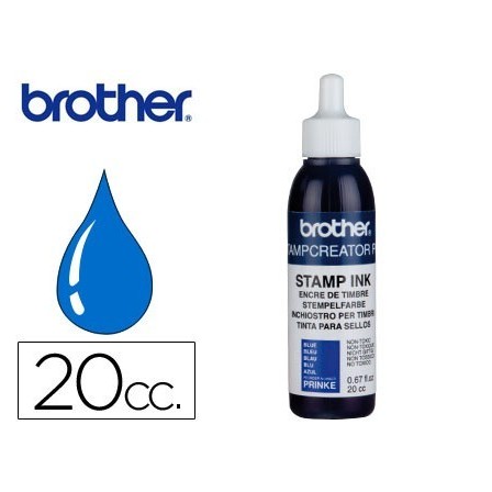 TINTA PARA REENTINTADO AZUL 20 CC PARA SELLOS AUTOMATICOS BROTHER