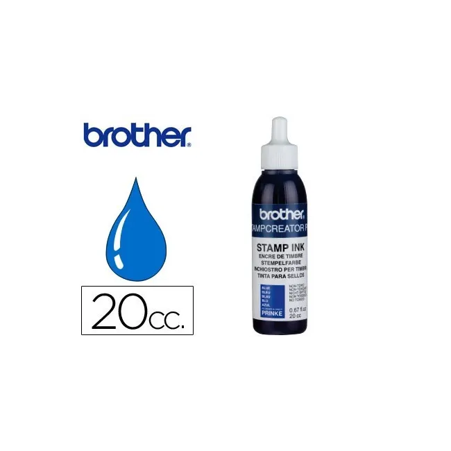 TINTA PARA REENTINTADO AZUL 20 CC PARA SELLOS AUTOMATICOS BROTHER