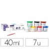 TEMPERA LIDERPAPEL ESCOLAR 40 ML 7 COLORES SURTIDOS + PINCEL