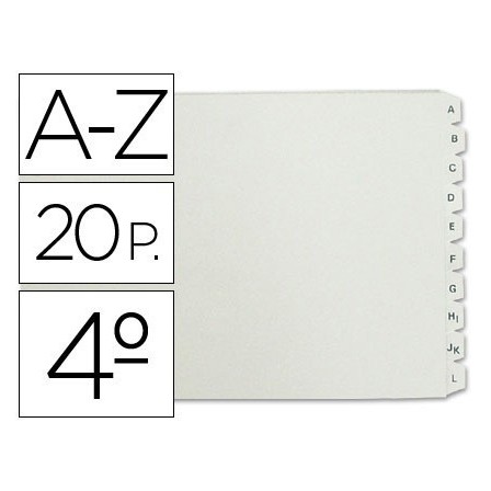 SEPARADOR ALFABETICO MULTIFIN PLASTICO 3003