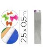 PAPEL CRESPON LIDERPAPEL 50 CM X 2.5M METALIZADO PLATA