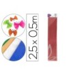 PAPEL CRESPON LIDERPAPEL 50 CM X 2.5M METALIZADO ROJO