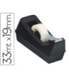 PORTARROLLO SOBREMESA Q-CONNECT PLASTICO PARA CINTA DE 33 MT NEGRO
