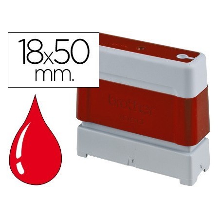 SELLO AUTOMATICO BROTHER 18 MM X 50 MM ROJO