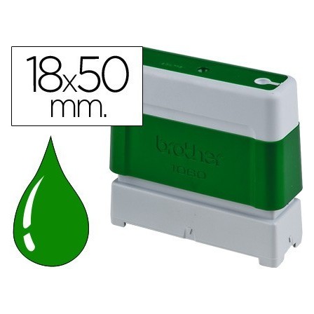 SELLO AUTOMATICO BROTHER 18 MM X 50 MM VERDE