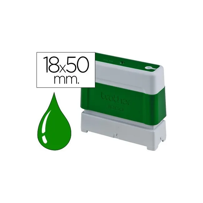 SELLO AUTOMATICO BROTHER 18 MM X 50 MM VERDE