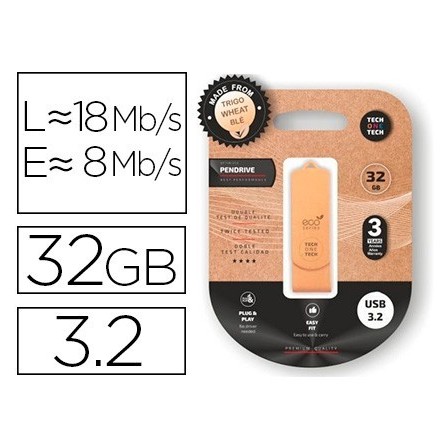 MEMORIA USB TECH ONE TECH ECOTECH BIODEGRADABLE 32 GB USB 3.2