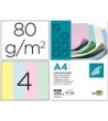 PAPEL COLOR LIDERPAPEL A4 80G/M2 4 COLORES SURTIDOS PAQUETE DE 100
