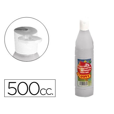 TEMPERA LIQUIDA JOVI ESCOLAR 500 ML PLATA