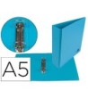 CARPETA DE 2 ANILLAS 40 MM REDONDAS LIDERPAPEL A5 CARTON FORRADO PV...