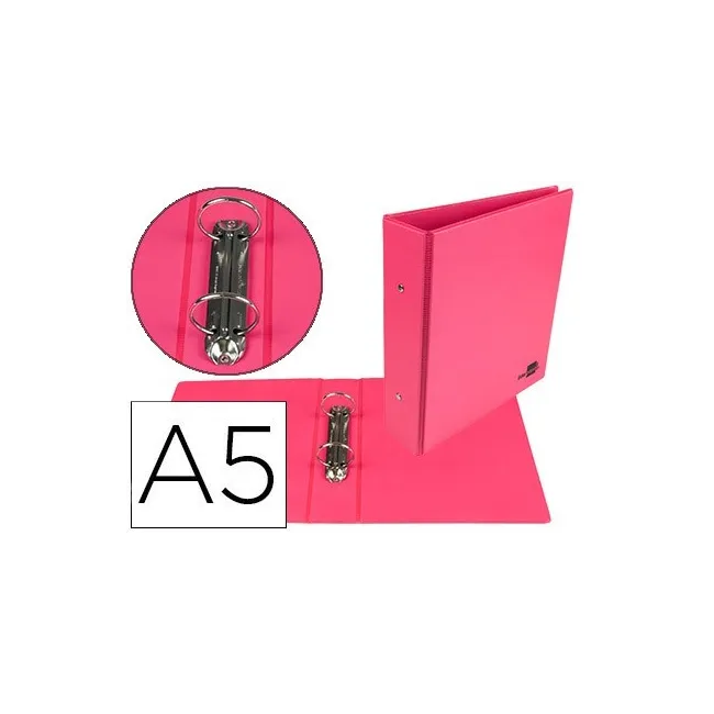 CARPETA DE 2 ANILLAS 40 MM REDONDAS LIDERPAPEL A5 CARTON FORRADO PV...
