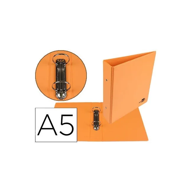 CARPETA DE 2 ANILLAS 40 MM REDONDAS LIDERPAPEL A5 CARTON FORRADO PV...
