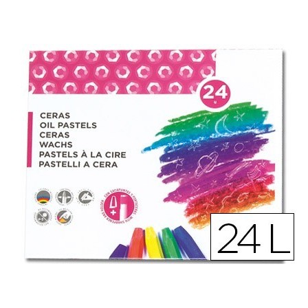 LAPICES CERA BLANDA LIDERPAPEL -CAJA DE 24 COLORES