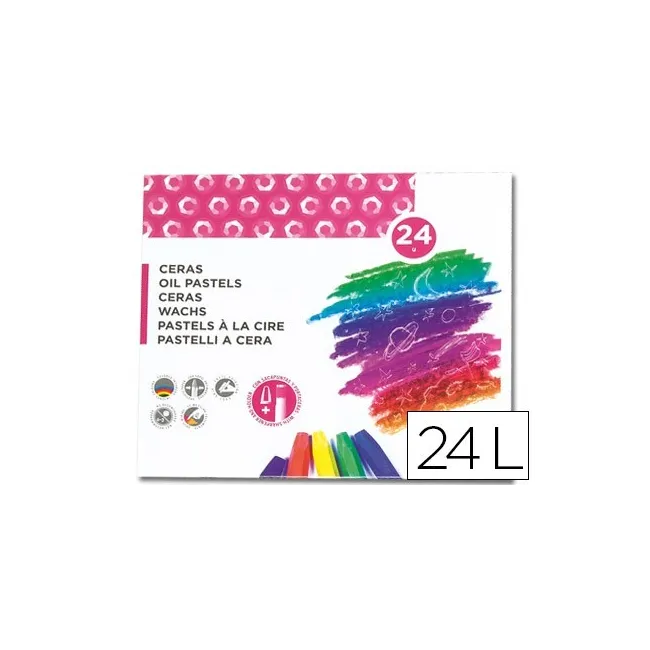 LAPICES CERA BLANDA LIDERPAPEL -CAJA DE 24 COLORES
