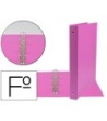 CARPETA LIDERPAPEL 4 ANILLAS 25 MM REDONDAS PLASTICO FOLIO COLOR FU...