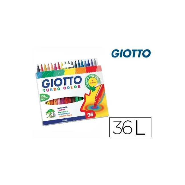 ROTULADOR GIOTTO TURBO COLOR CAJA DE 36 COLORES