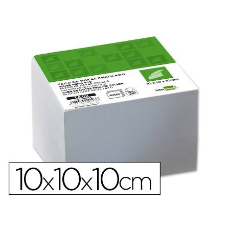 TACO LIDERPAPEL ENCOLADO 100 X 100 X 100MM BLANCO