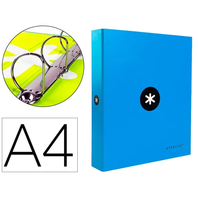 CARPETA 4 ANILLAS 40 MM MIXTAS LIDERPAPEL ANTARTIK A4 FORRADA COLOR...