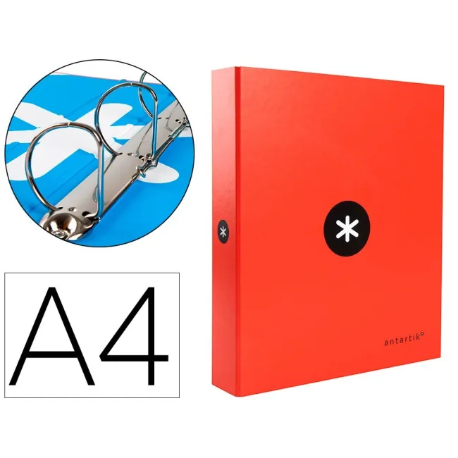 CARPETA 4 ANILLAS 40 MM MIXTAS LIDERPAPEL ANTARTIK A4 FORRADA COLOR...