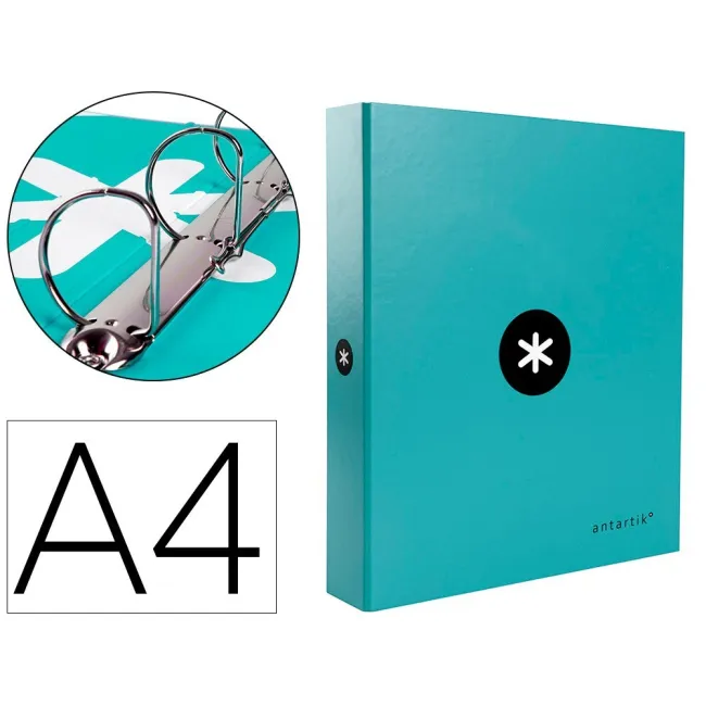 CARPETA 4 ANILLAS 40 MM MIXTAS LIDERPAPEL ANTARTIK A4 FORRADA COLOR...