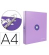 CARPETA 4 ANILLAS 40 MM MIXTAS LIDERPAPEL ANTARTIK A4 FORRADA COLOR...